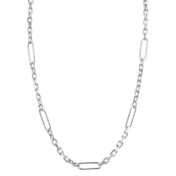 Discount Zinzi zilveren schakelketting met vijf lange ovale schakels 5,5mm breed 43-47cm ZIC2711