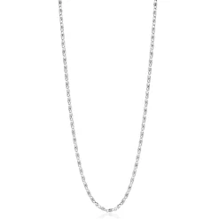 Outlet Zinzi zilveren scroll schakelketting, waarbij de schakels een dubbele krul/kronkeling maken 42-45cm ZIC2479