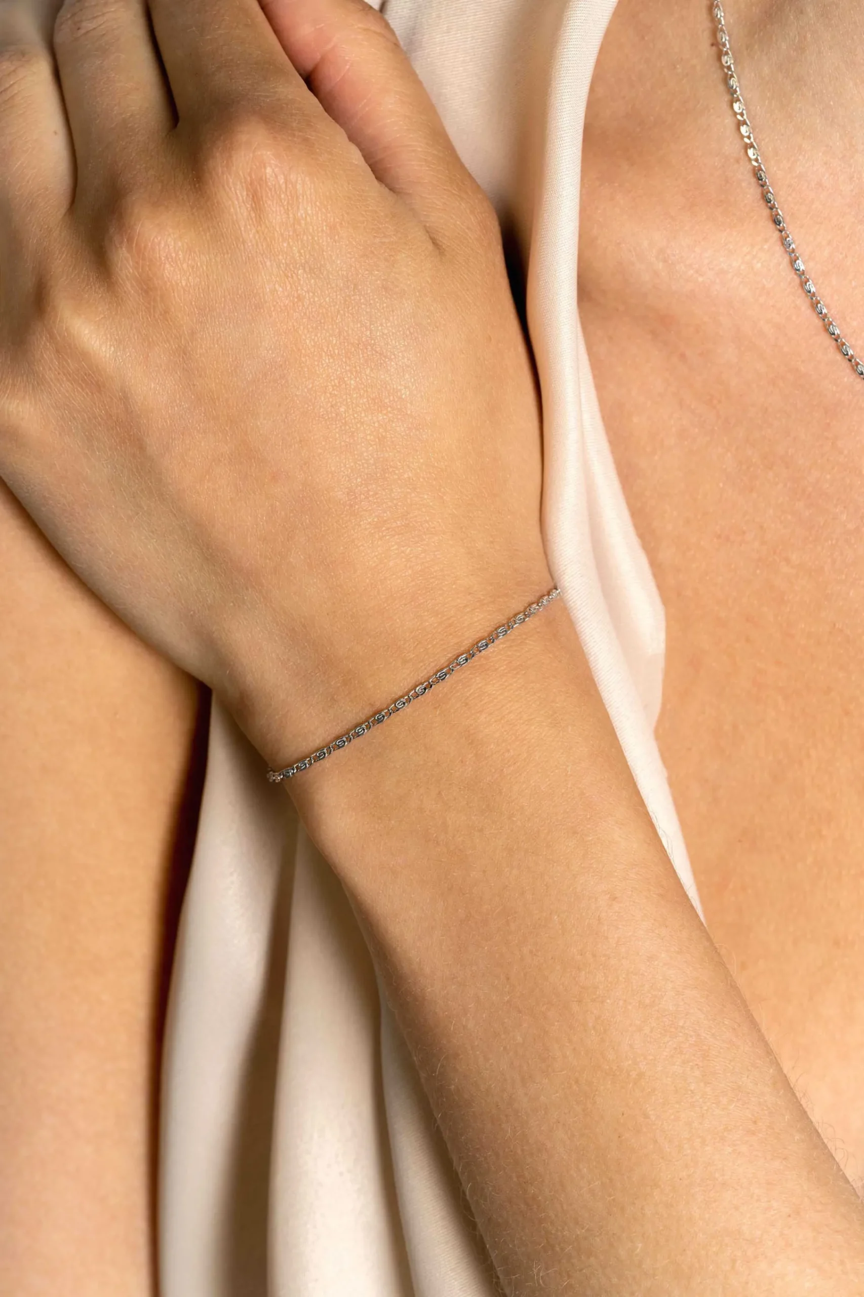 New Zinzi zilveren scroll schakel armband (1,6mm breed) waarbij de schakels een dubbele krul/kronkeling maken 17-20cm ZIA2479