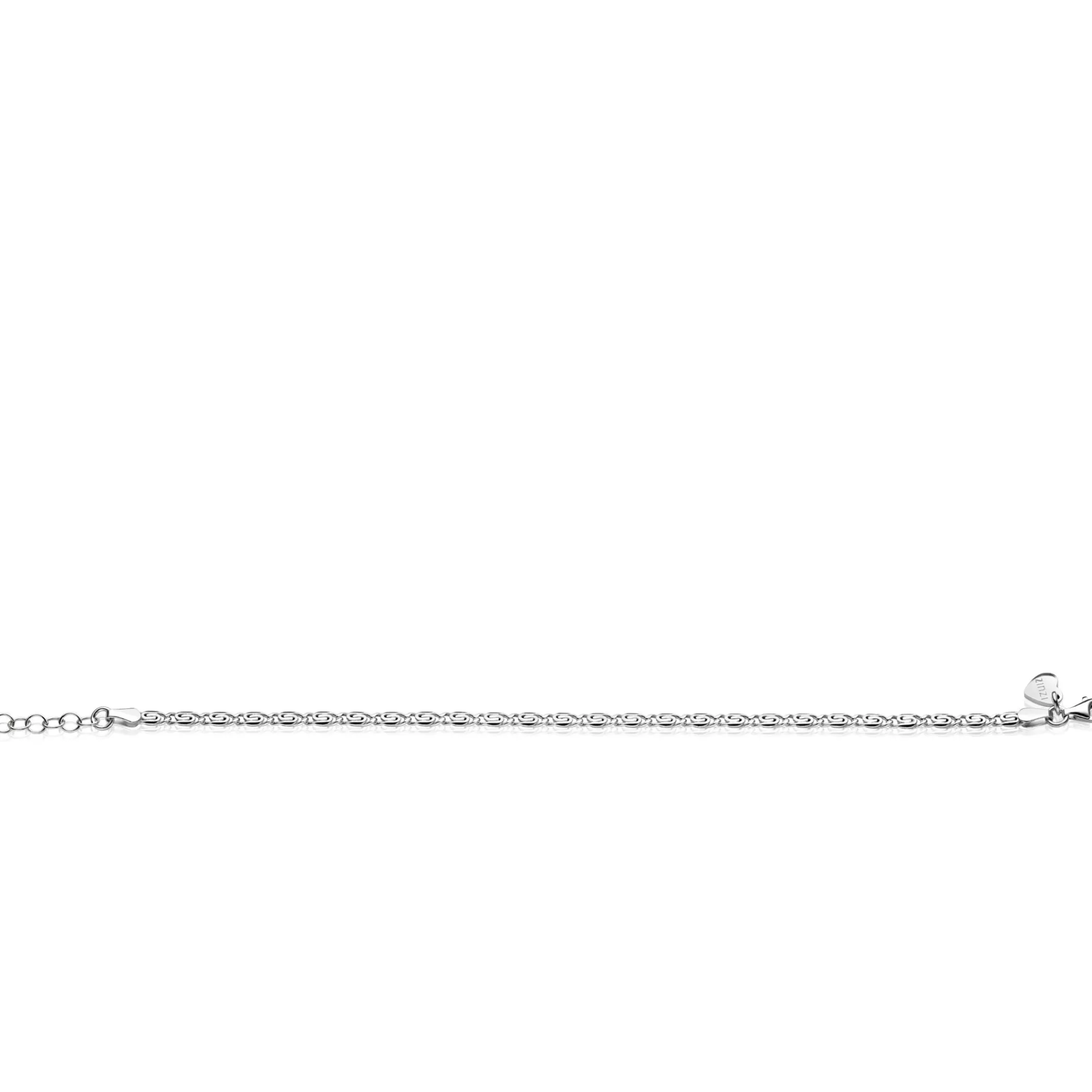 Best Zinzi zilveren scroll schakel armband (3mm breed) waarbij de schakels een dubbele krul/kronkeling maken 17-20cm ZIA2712
