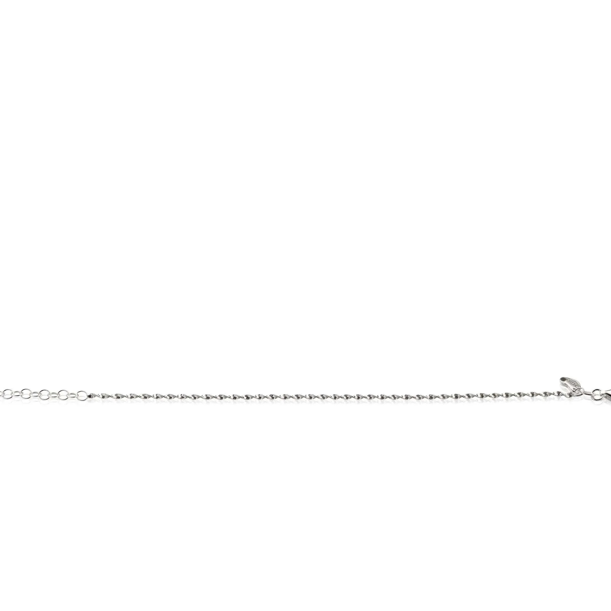 New Zinzi zilveren singapore armband met glinsterende gedraaide schakels 1,9mm breed 17-20cm ZIA2585