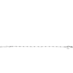 Best Zinzi zilveren slangen-armband met vierkant geslepen schakels en 15 verfijnde glanzende bolletjes 17-20cm ZIA2471