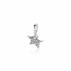 Best Zinzi zilveren ster hanger 13mm wit ZIH2138 (zonder collier)