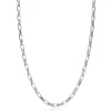 Online Zinzi zilveren stoere schakelketting 45cm met rechthoekige schakels 3,8mm breed ZIC2514