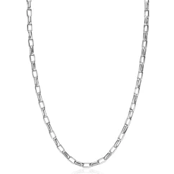 Online Zinzi zilveren stoere schakelketting 45cm met rechthoekige schakels 3,8mm breed ZIC2514
