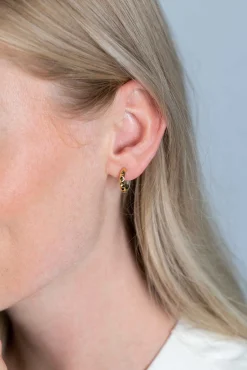Discount Zinzi zilveren studs oorringen extra 14K geel verguld bicolor 15mm ZIO2167CRG
