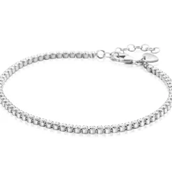 Discount Zinzi zilveren tennis armband 2,5mm breed en bezet met witte zirconia's in ronde kastzettingen 17-20cm ZIA2590