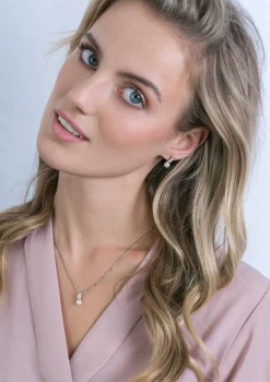 Sale Zinzi zilveren witte parelhanger met witte baquette geslepen zirconia ZIH2135 (zonder collier)
