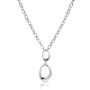 Best Zinzi zilveren Y-collier met paperclip schakels en drie organische vormen 48cm ZIC2670